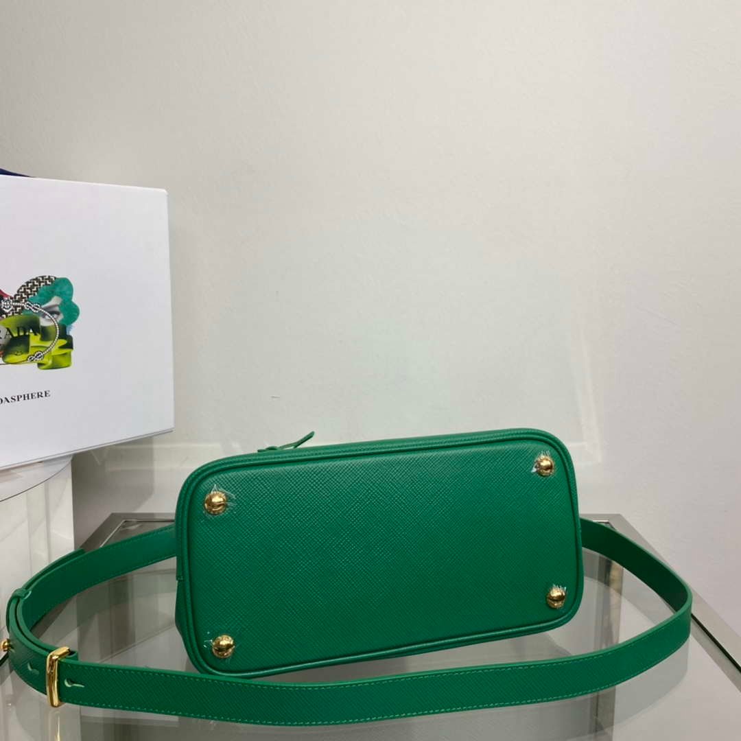 Replica Prada 1BG443 Prada Double Saffiano leather mini bag Green