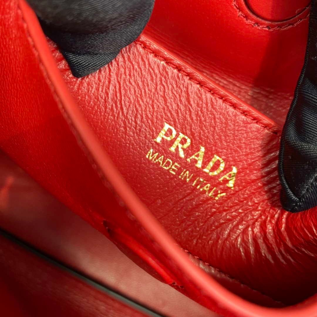 Replica Prada 1BG443 Prada Double Saffiano leather mini bag Black