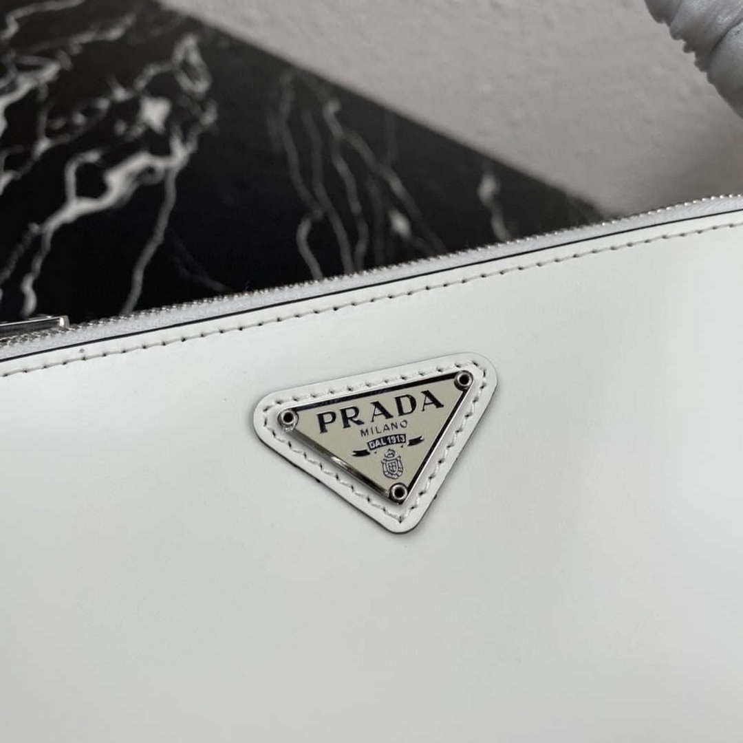 Replica Prada 1BC155 Saffiano leather mini bag White