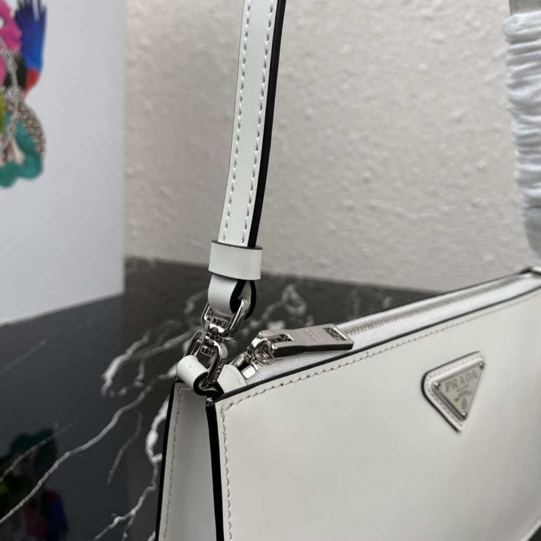 Replica Prada 1BC155 Saffiano leather mini bag White