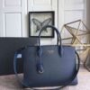 653253181467d.jpg Replica Prada 1BA153 Large Saffiano Leather Handbag In Navy Blue