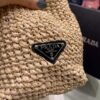 Replica Prada Small Raffia tote bag 1BG422 Apricot