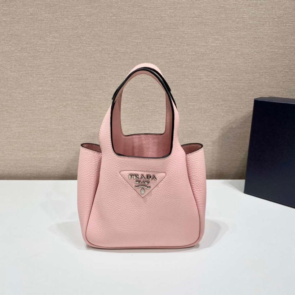 6532534dec22a.jpg Replica Prada 1BG335 Tote Leather Bucket Handbag Pink