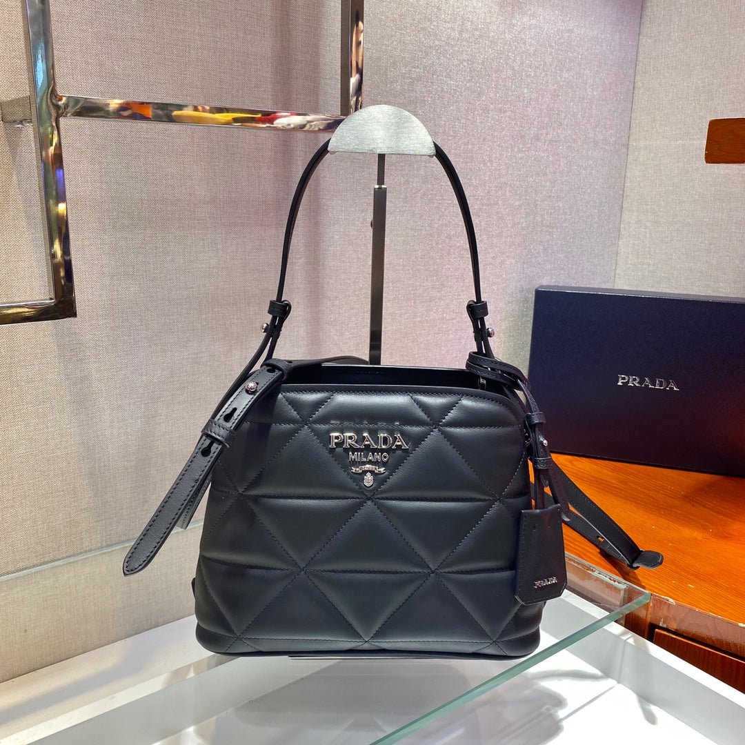 6532537d7c46d.jpg Replica Prada 1BA311 Spectrum Small Leather Top Handle Bag Black