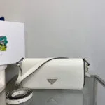 Replica Prada Brushed leather Prada Femme 1BD323 White