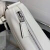 Replica Prada Leather Prada Triangle shoulder bag 1BH190 White