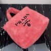 653253bd6d61f.jpg Replica Prada 1BG130 Shearling Tote Shoulder bag Plum