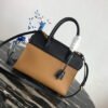 65325405235d2.jpg Replica Prada 1BA046 Medium Esplanade Leather Tote Bag Apricot and Black