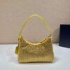 Replica Prada 1NE515 Satin mini-bag with artificial crystals Yellow