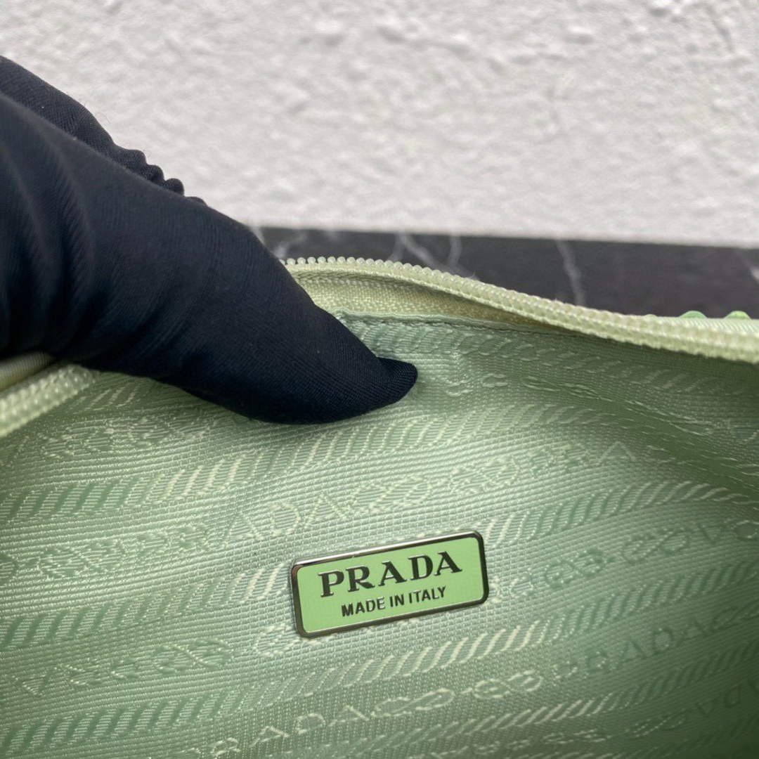 Replica Prada 1NE515 Satin mini-bag with artificial crystals Green