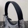 Replica Prada 1NE515 Satin mini-bag with artificial crystals Black