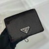 Replica Prada Cardholder with shoulder strap and sequins 1MR024 Black