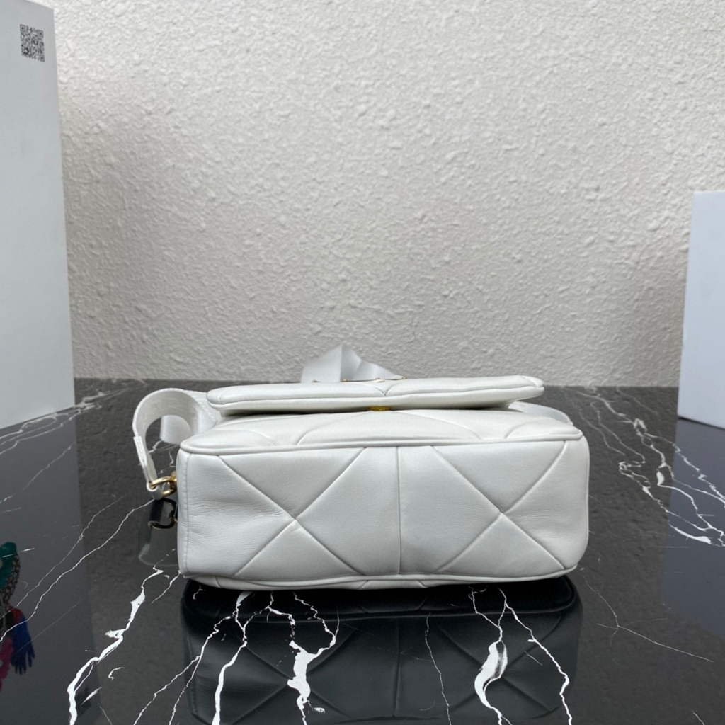 Replica Prada 1BD292 Prada System nappa leather patchwork Bag White
