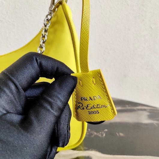Replica Prada 1BH204 Prada Re-Edition 2005 Nylon Bag Light Yellow