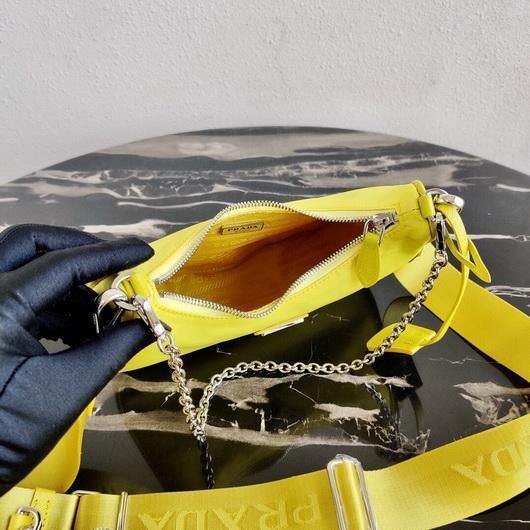 Replica Prada 1BH204 Prada Re-Edition 2005 Nylon Bag Light Yellow