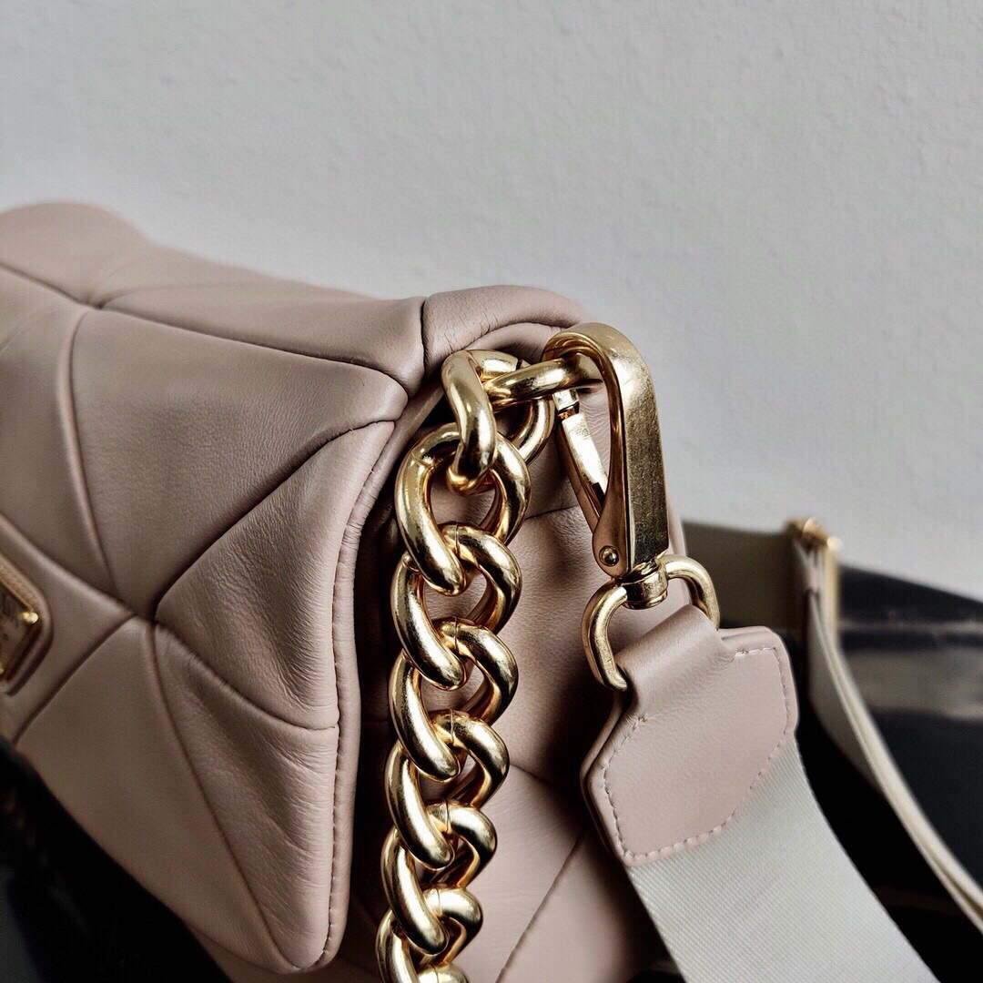 Replica Prada 1BD292 Prada System nappa leather patchwork Bag Apricot