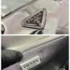 Replica Prada 1BA331 Small Brushed Leather Tote Silver