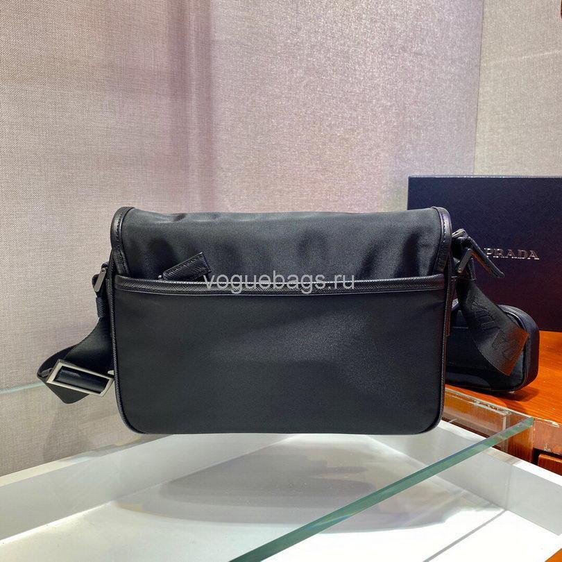 Replica Prada 2VD041 Re Nylon And Saffiano Leather Shoulder Bag in Black