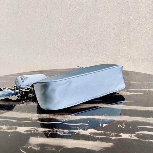 653256d6198d6.jpg Replica Prada 1BH204 Prada Re-Edition 2005 Nylon Bag Light Blue