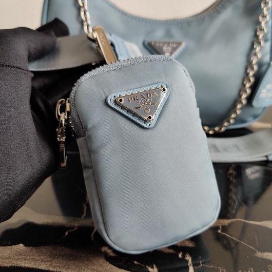 653256d7735db.jpg Replica Prada 1BH204 Prada Re-Edition 2005 Nylon Bag Light Blue