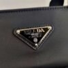 Replica Prada 1BG354 tote shoulder hanbag Nylon calfskin leather Black