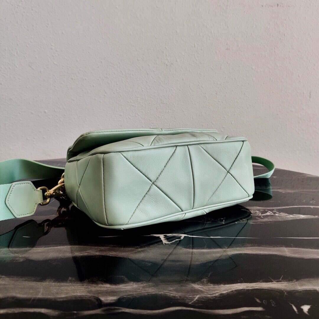 Replica Prada 1BD292 Prada System nappa leather patchwork Bag Green