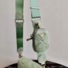 Replica Prada 1BD292 Prada System nappa leather patchwork Bag Green