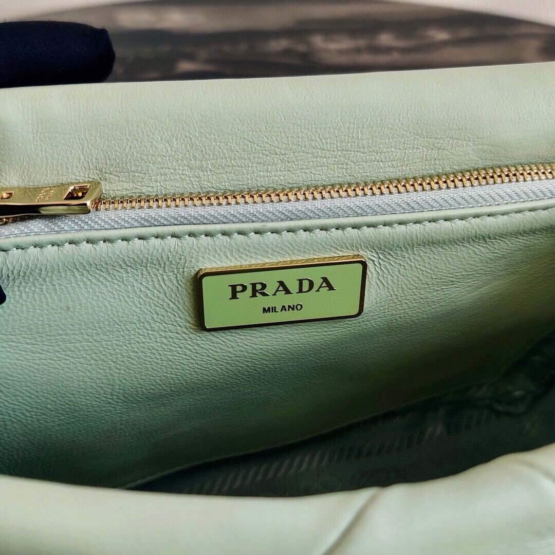 Replica Prada 1BD292 Prada System nappa leather patchwork Bag Green