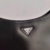 Replica Prada 1BC499 Prada Cleo Brushed Leather Shoulder Bag in Black