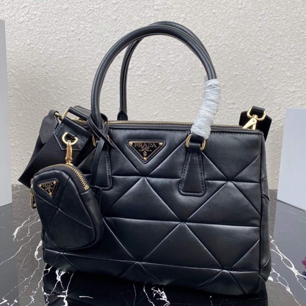 Replica Prada Small Prada Galleria Saffiano Leather bag 1BA863 Black