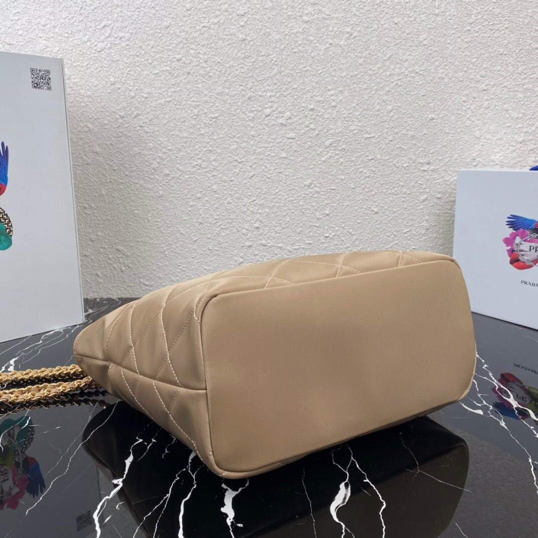 replica handbags, knock off purses, knockoff handbags, fake designer handbags, replica designer handbags, replica handbags,high quality replica designer handbags, Replica Prada Nylon Vintage Chain Stray Bag 1BD625 Apricot