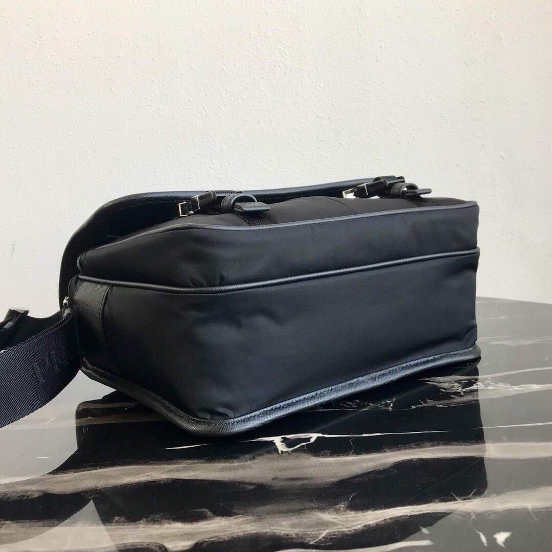 replica handbags, knock off purses, knockoff handbags, fake designer handbags, replica designer handbags, replica handbags,high quality replica designer handbags, Replica Prada Nylon and Saffiano Leather Bag with Strap 2VD769 Black