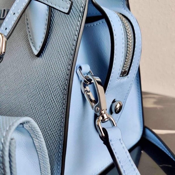6532595526698.jpg Replica Prada 1BA269 Saffiano Leather Prada Monochrome Bag Blue
