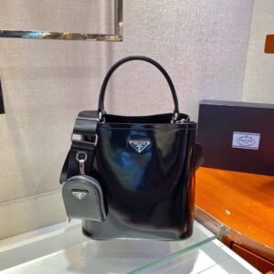 Replica Prada Re-Nylon and leather Backpack 2VZ092 Black