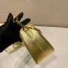 Replica Prada Leather Prada Triangle shoulder bag 1BH190 Gold