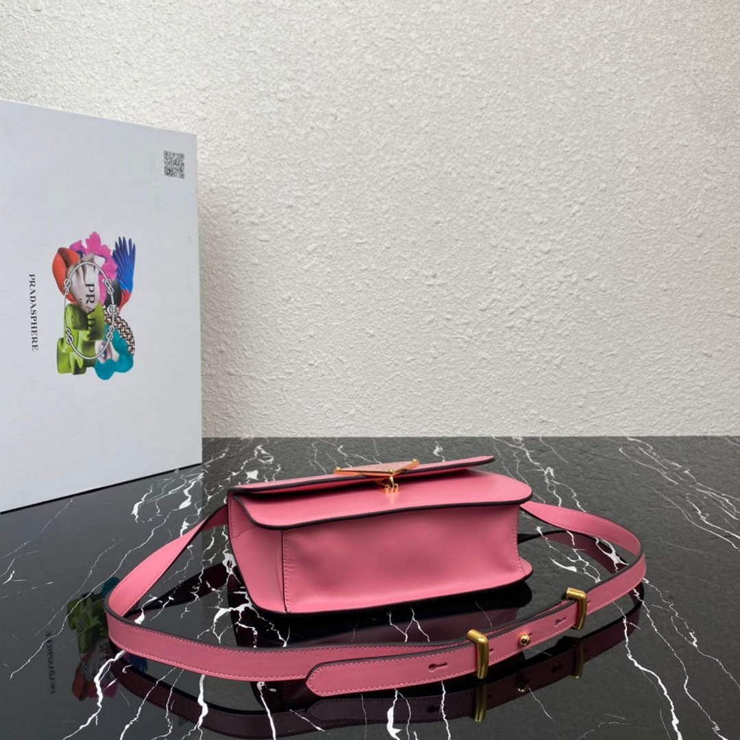 Replica Prada 1BD320 Prada Emblème Saffiano Shoulder Bag Pink