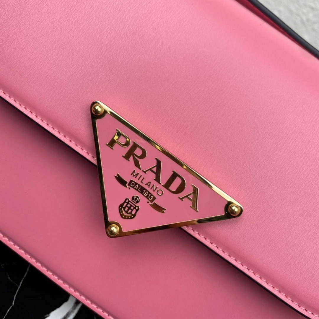 Replica Prada 1BD320 Prada Emblème Saffiano Shoulder Bag Pink