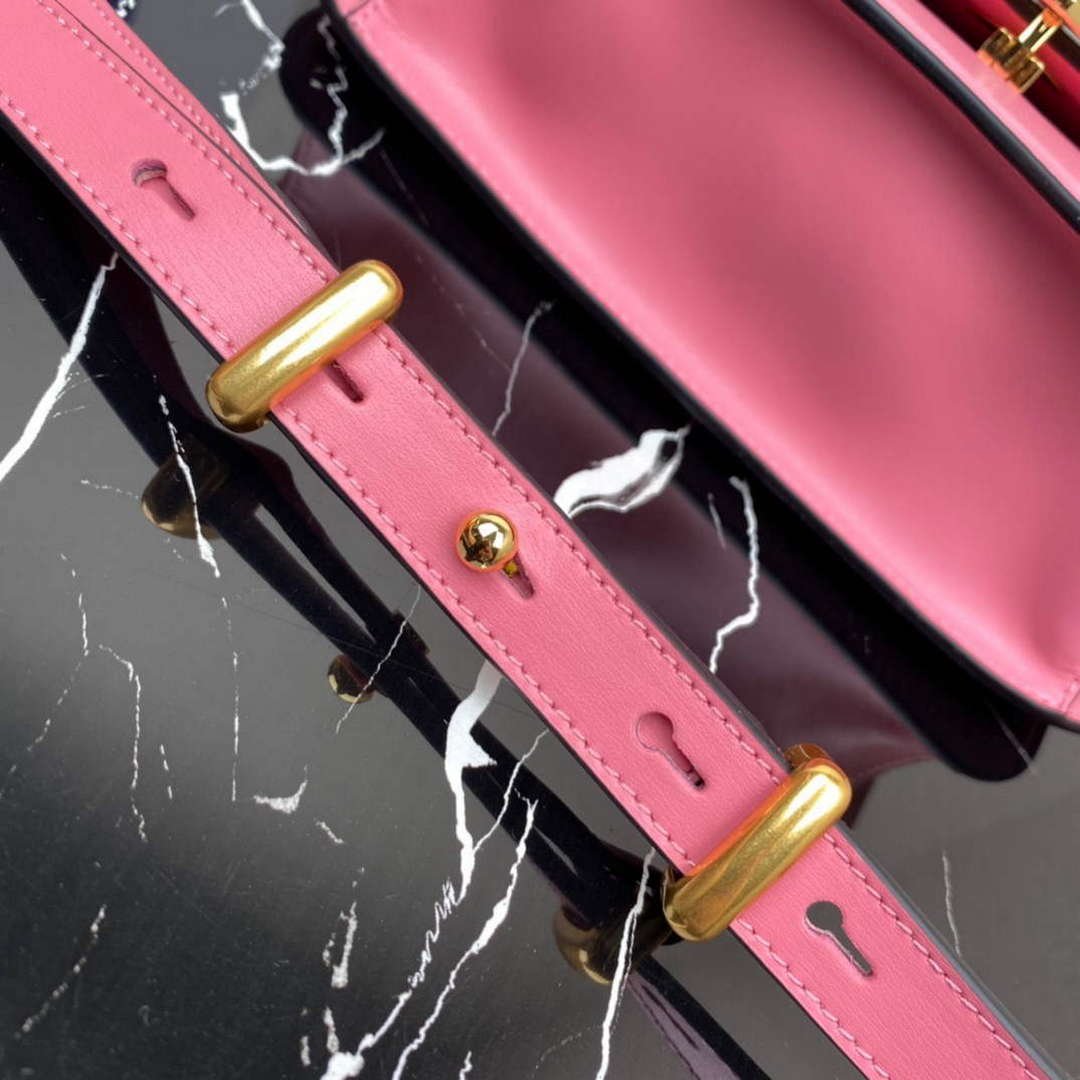 Replica Prada 1BD320 Prada Emblème Saffiano Shoulder Bag Pink