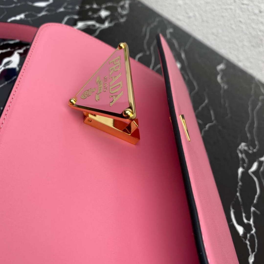 Replica Prada 1BD320 Prada Emblème Saffiano Shoulder Bag Pink