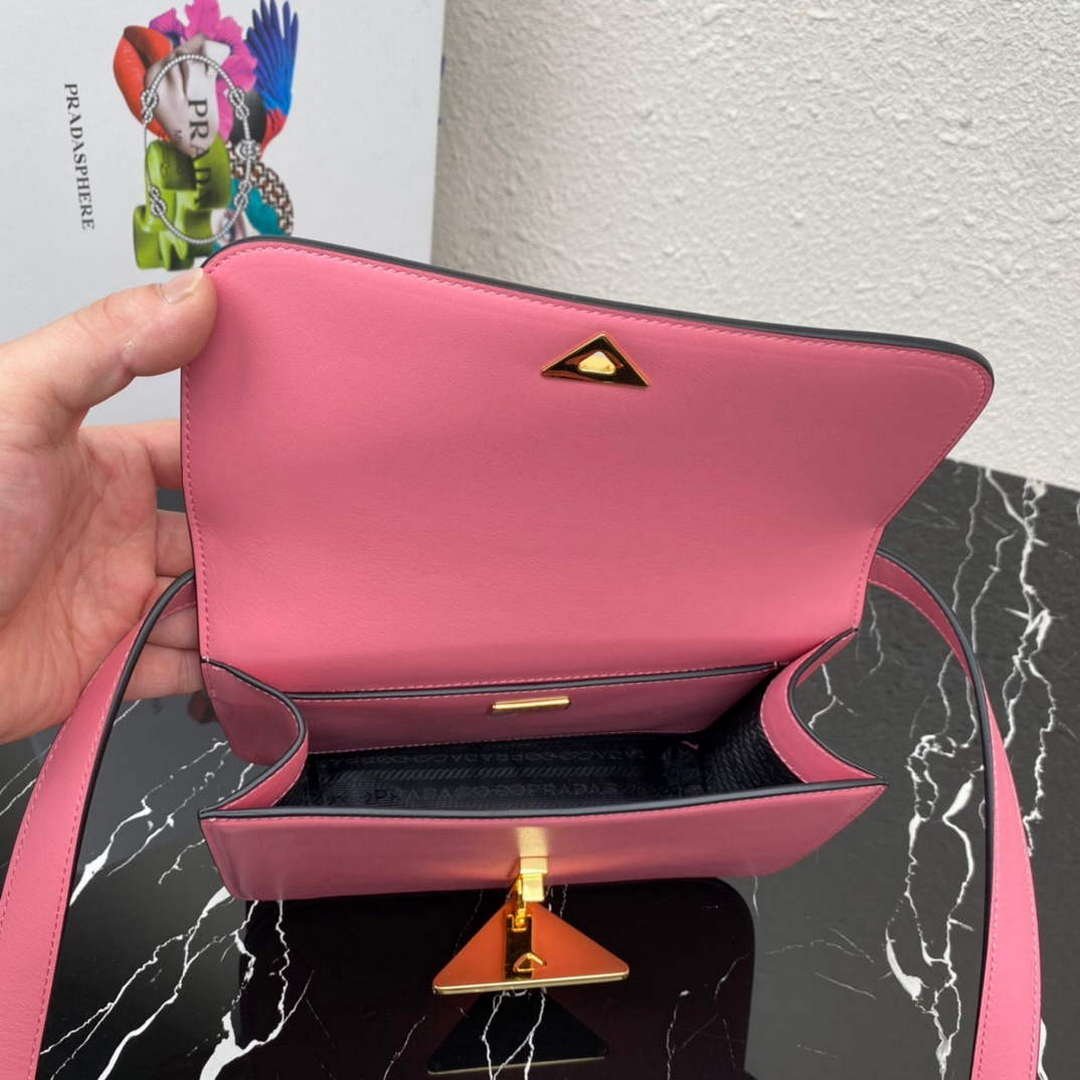 Replica Prada 1BD320 Prada Emblème Saffiano Shoulder Bag Pink