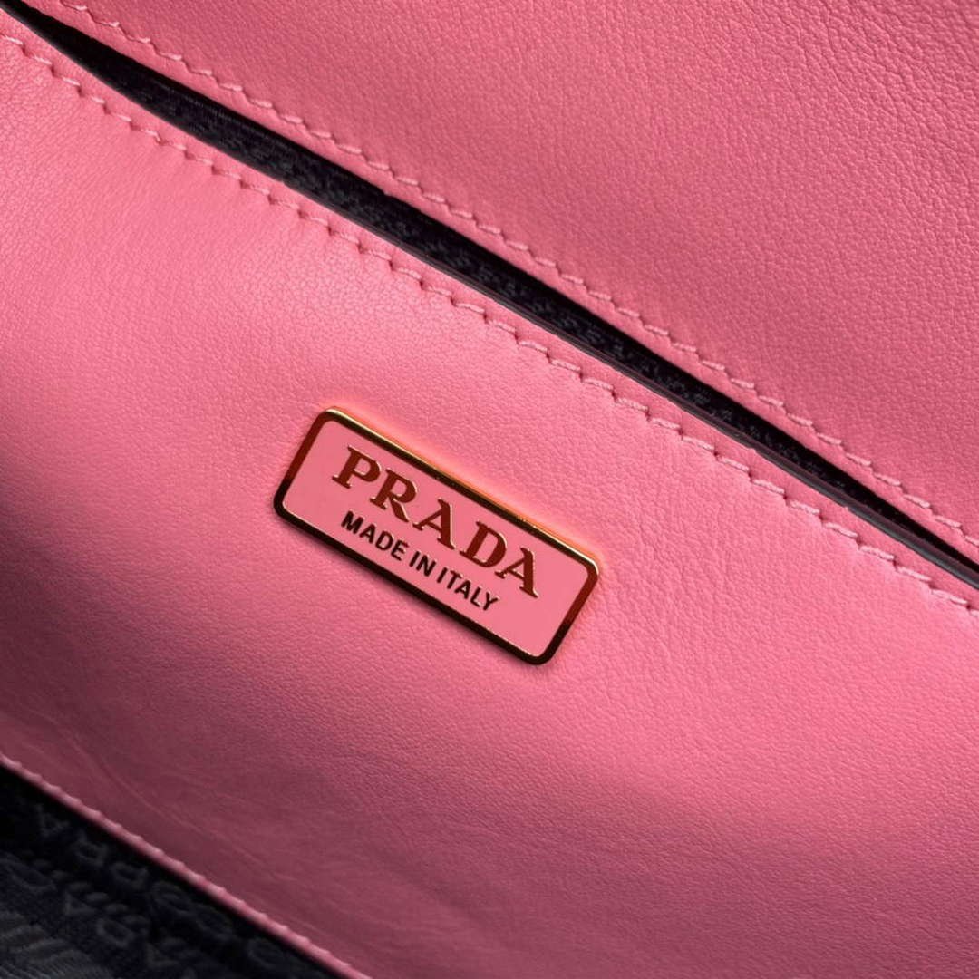 Replica Prada 1BD320 Prada Emblème Saffiano Shoulder Bag Pink