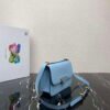 Replica Prada 1BD320 Prada Emblème Saffiano Shoulder Bag Light Blue