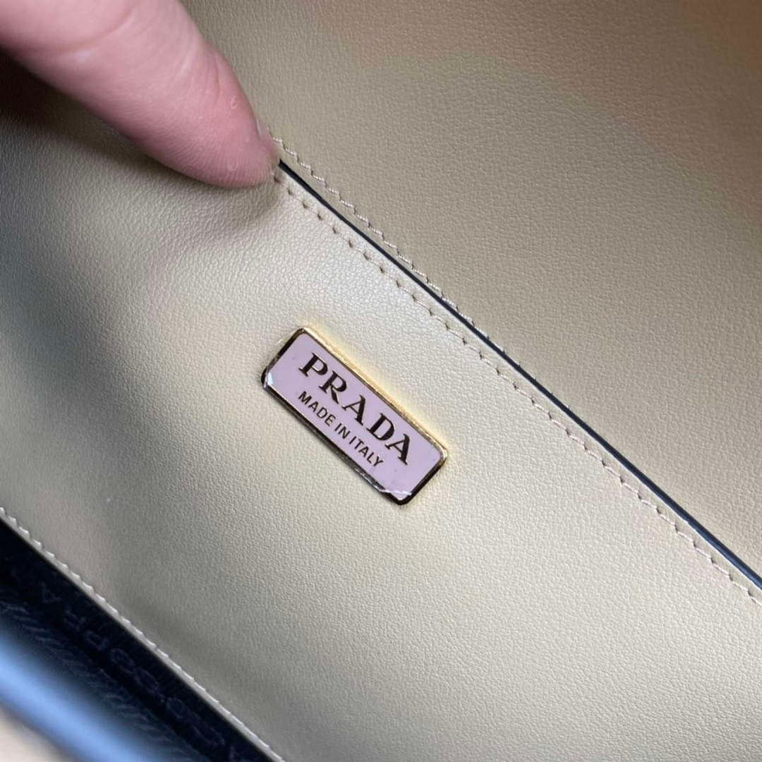 Replica Prada 1BD320 Prada Emblème Saffiano Shoulder Bag Tan