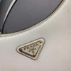Replica Prada 1BC194 Prada Arqué Leather Shoulder Bag White