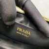 Replica Prada 1BC194 Prada Arqué Leather Shoulder Bag White