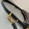Replica Prada 1BC194 Prada Arqué Leather Shoulder Bag Black