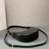 Replica Prada 1BC194 Prada Arqué Leather Shoulder Bag Black