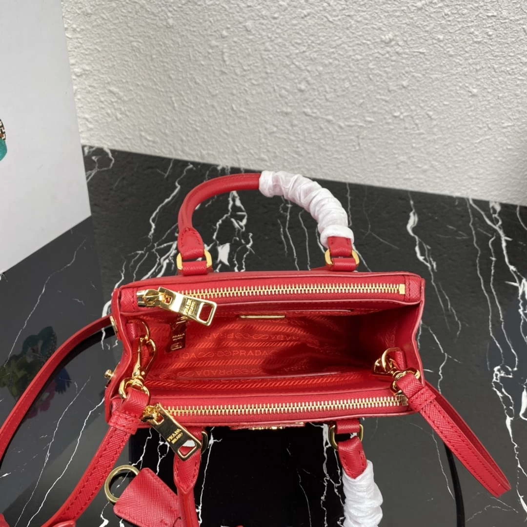 Replica Prada 1BA906 Prada Galleria Saffiano leather mini-bag Red
