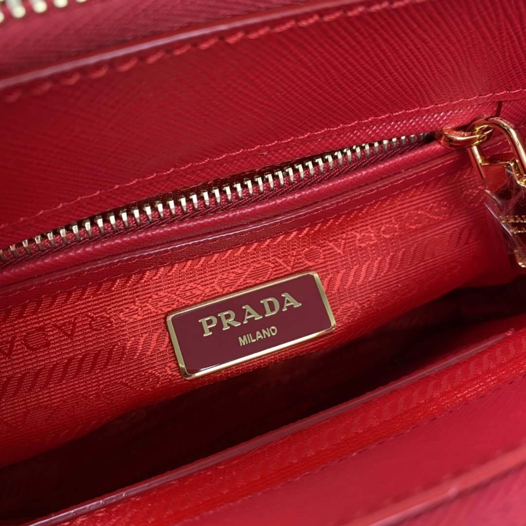 Replica Prada 1BA906 Prada Galleria Saffiano leather mini-bag Red