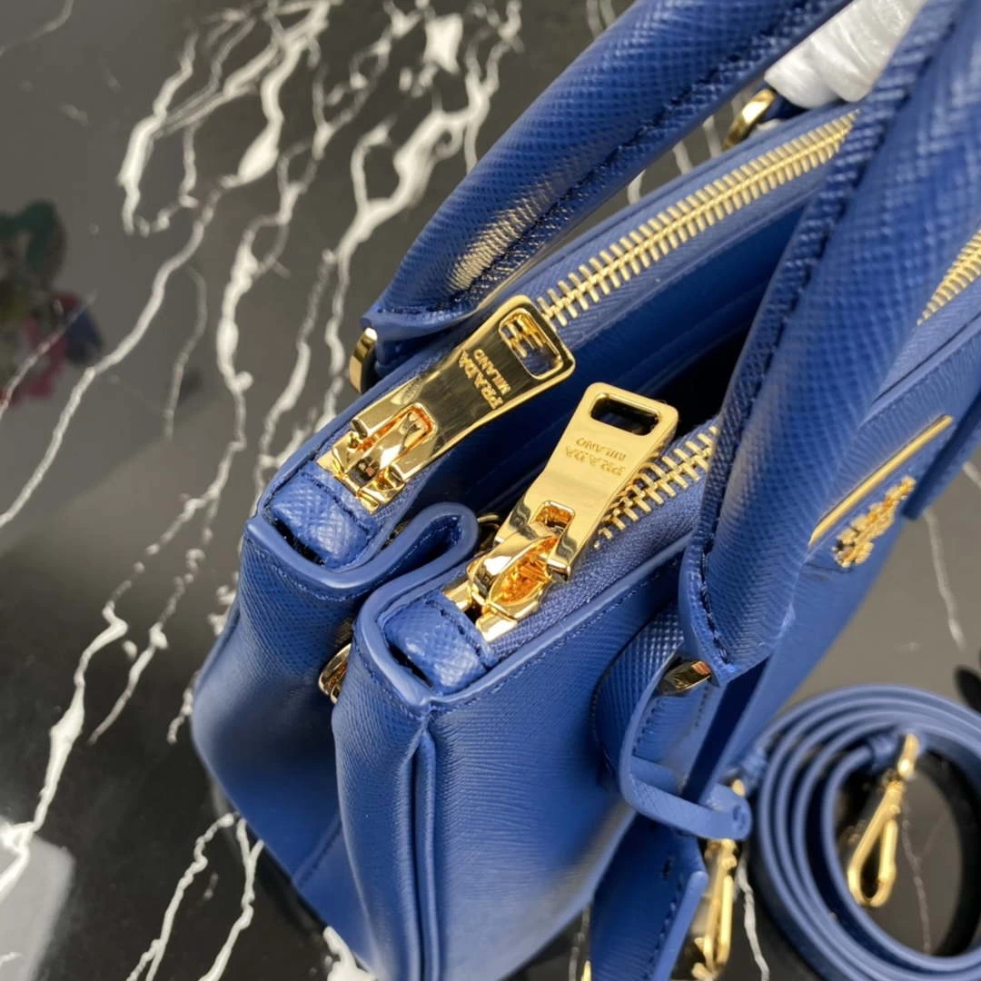 Replica Prada 1BA906 Prada Galleria Saffiano leather mini-bag Light Blue